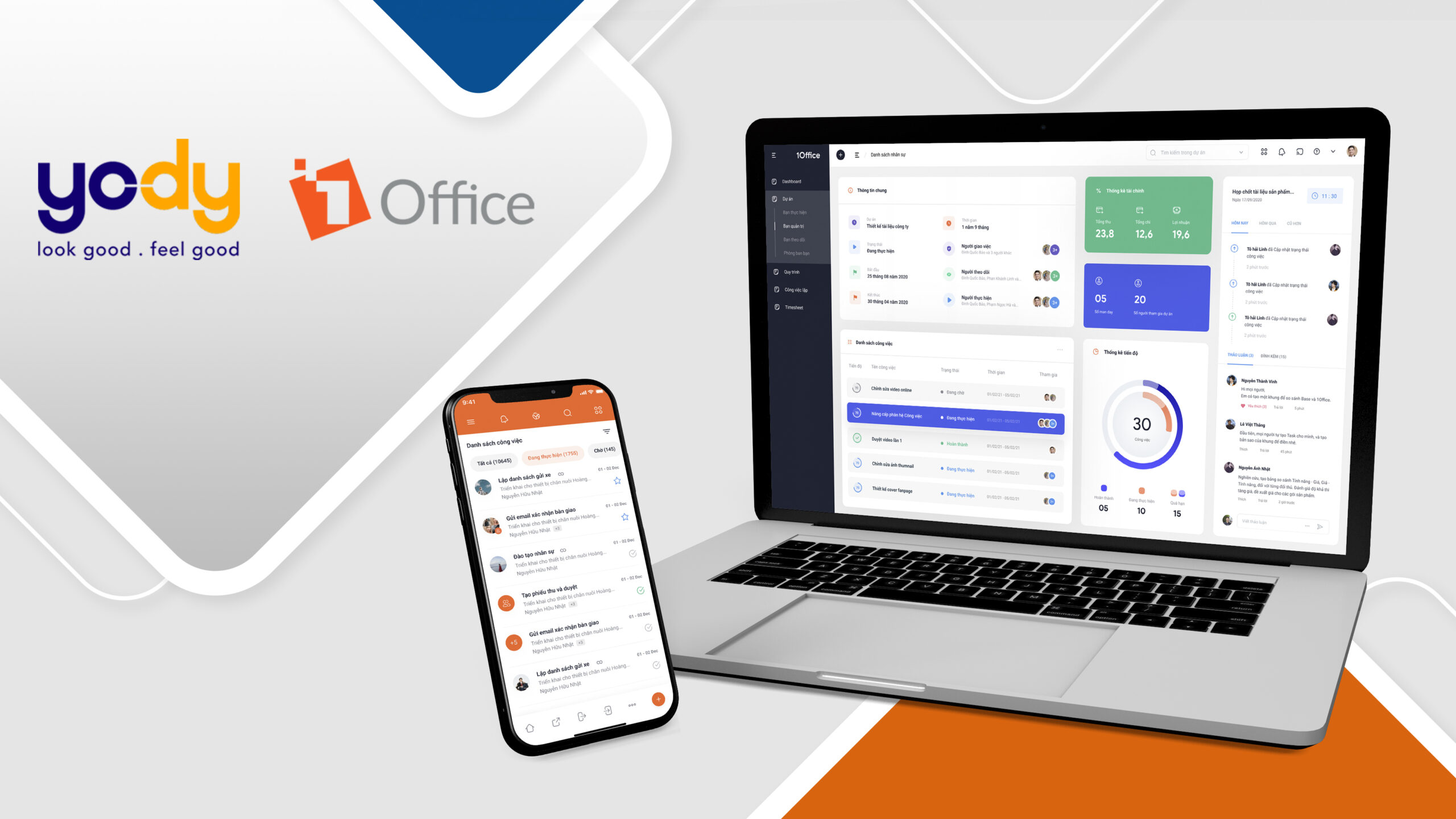 Yody ứng dụng 1Office quản trị nguồn nhân lực và quy trình công việc