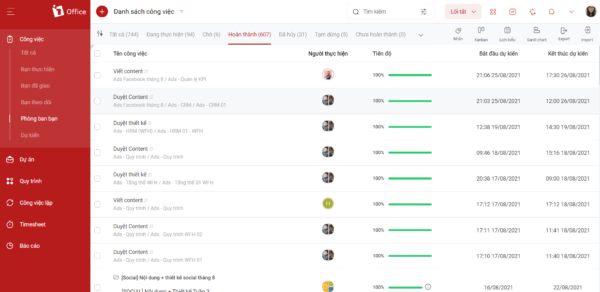 Phần mềm quản lý công việc Online chuyên nghiệp