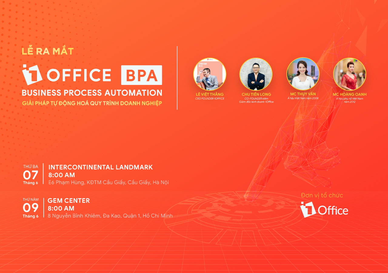 Mời tham dự sự kiện ra mắt 1Office BPA – Business Process Automation