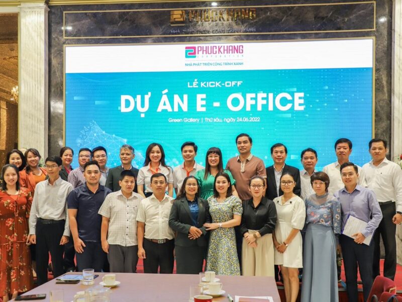Lễ Kick-off dự án văn phòng điện tử giữa 1Office và Phuc Khang Corporation