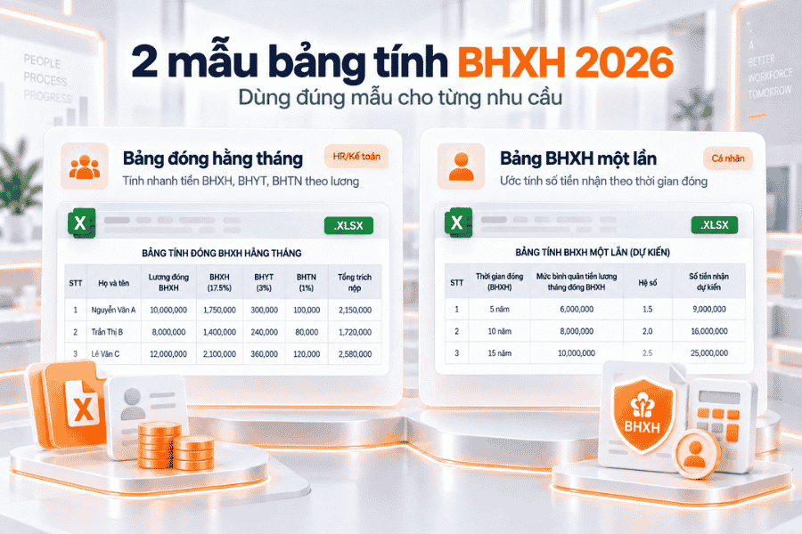2 mẫu bảng tính BHXH 2026