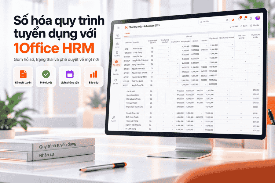 Chuẩn hóa quy trình đối soát BHXH bằng 1Office HRM