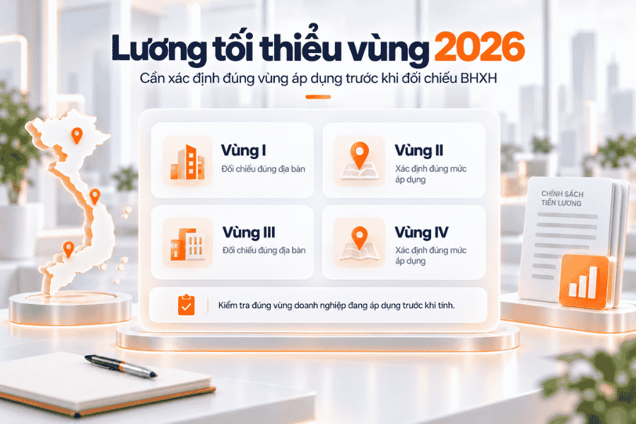 Mức lương tối thiểu vùng I II III IV năm 2026