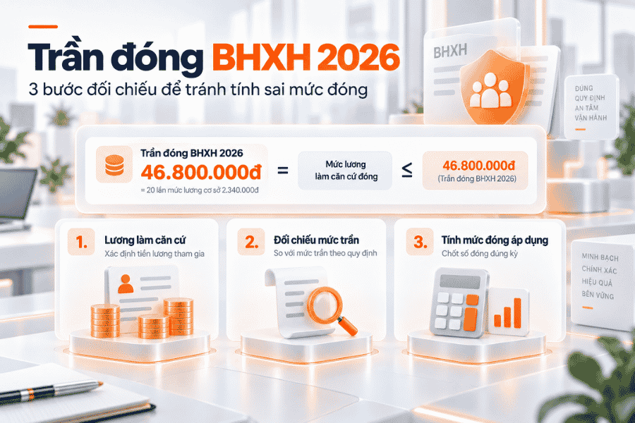 Trần đóng BHXH trước và từ ngày 01/07/2026