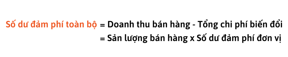 Công thức tính số dư đảm phí toàn bộ