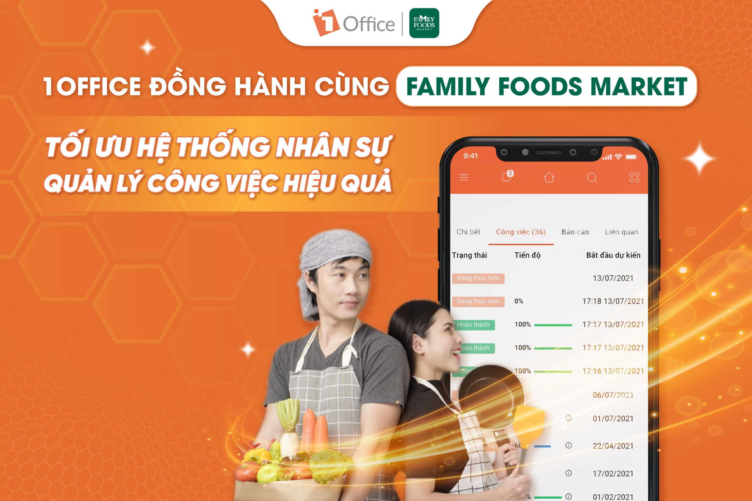1Office đồng hành cùng Family Foods Market tối ưu hệ thống nhân sự, quản lý công việc hiệu quả
