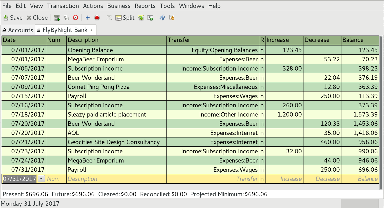 GnuCash – Phần mềm quản lý thu chi doanh nghiệp