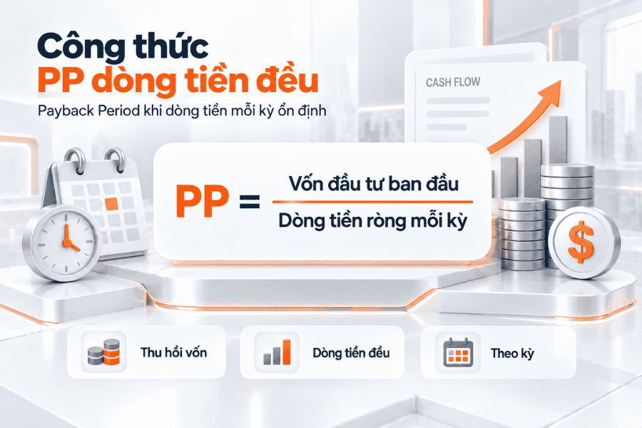 Công thức PP dòng tiền đều