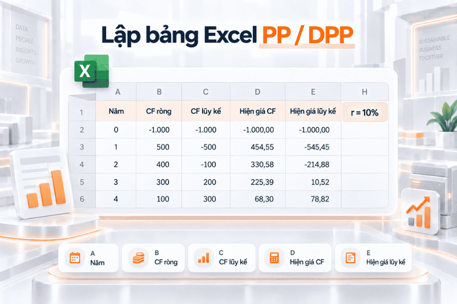 Lập bảng Excel PP/DPP