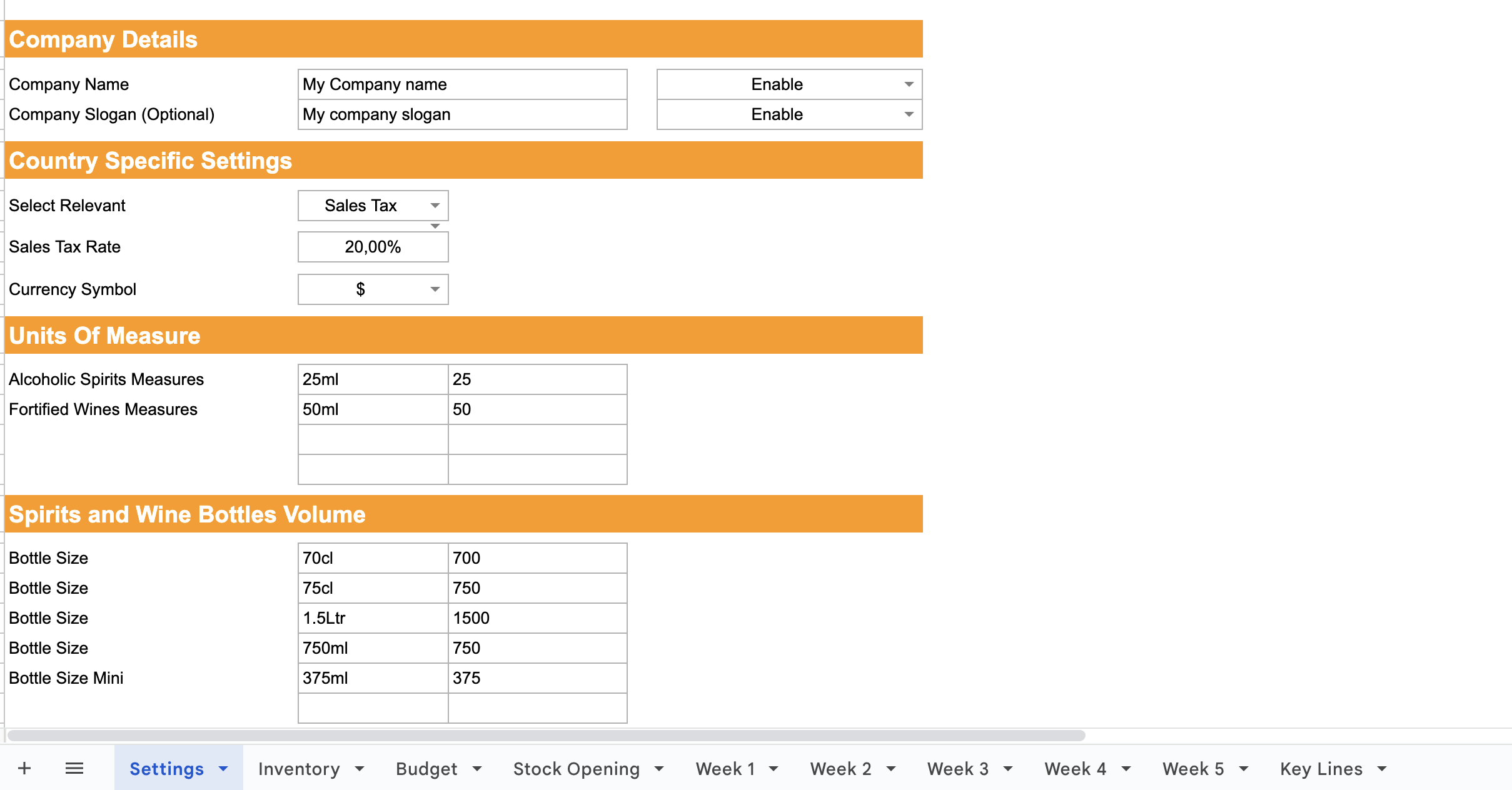 File Excel quản lý xuất nhập tồn đồ uống