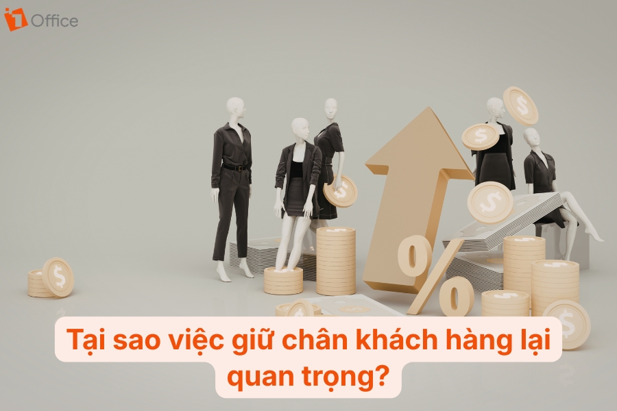 Nhiều mô hình nhân vật bên cạnh những đồng xu và dấu mũi tên tăng trưởng