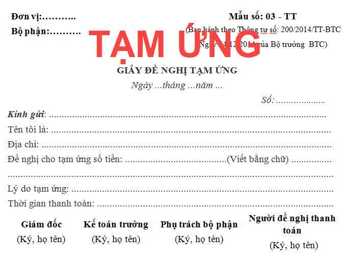 Tạm ứng thuộc tài sản hay nguồn vốn Giải thích chi tiết