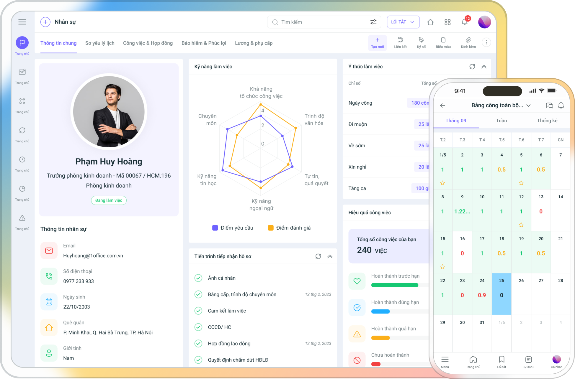 1Office giúp doanh nghiệp kiểm soát nhân sự dễ dàng