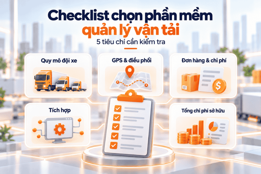 Checklist chọn phần mềm quản lý vận tải