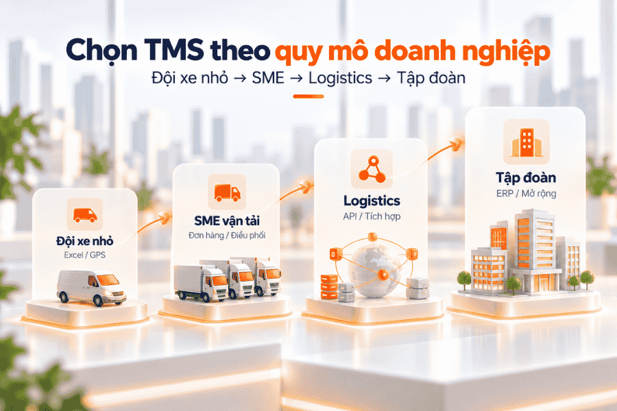 Chọn TMS theo quy mô doanh nghiệp