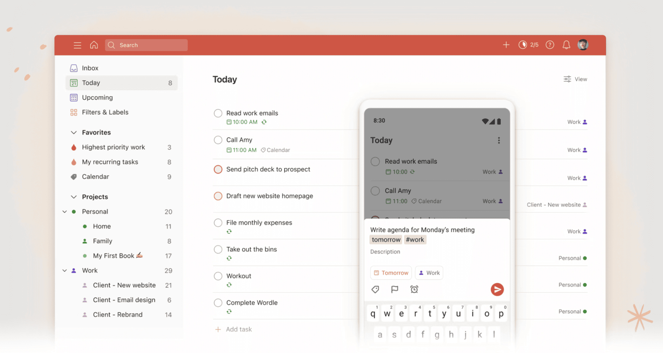 Phần mềm ghi chú Todoist