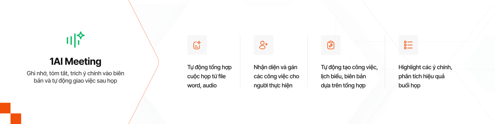 1AI Meeting - Thư ký số thông minh cho lãnh đạo thời đại mới