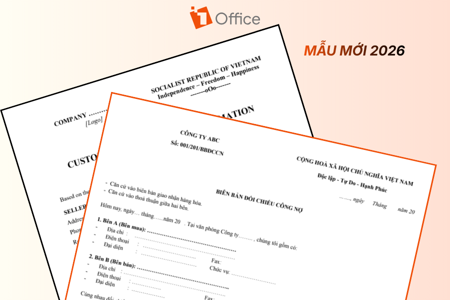 Biên bản đối chiếu công nợ mới nhất 2026