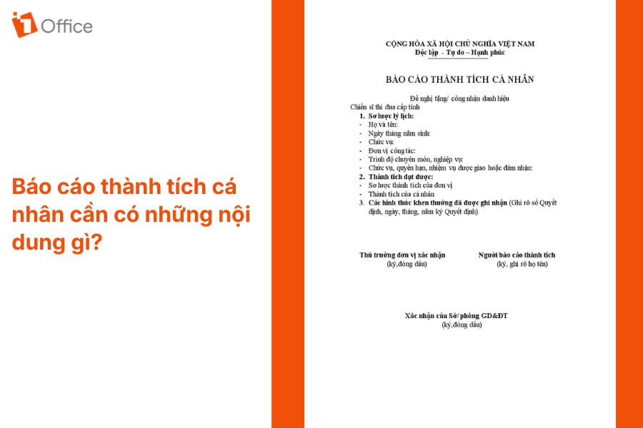 Báo cáo thành tích cá nhân cần có những nội dung gì?