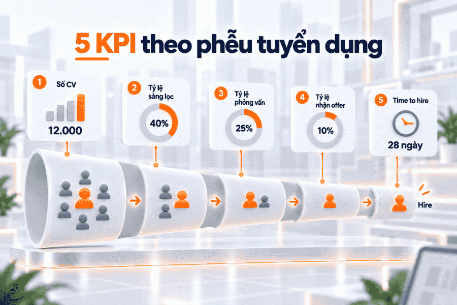 5 KPI theo phễu tuyển dụng