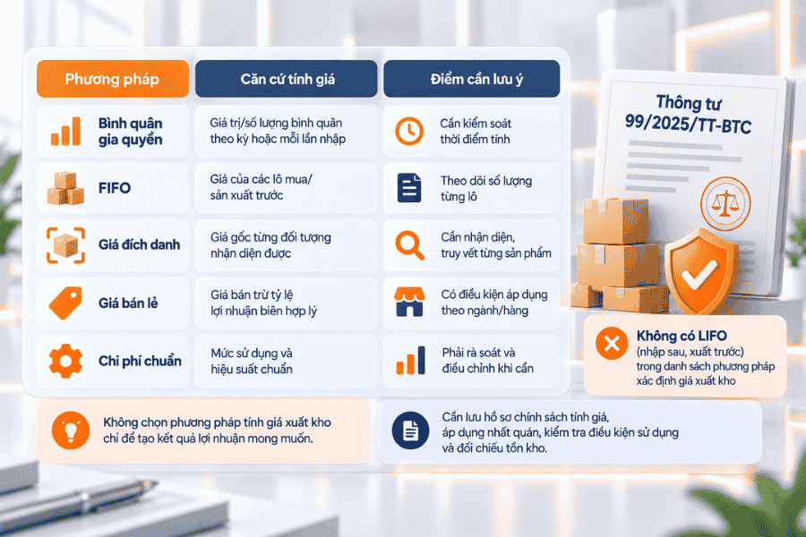 Bảng so sánh và lưu ý pháp lý theo Thông tư 99/2025/TT-BTC
