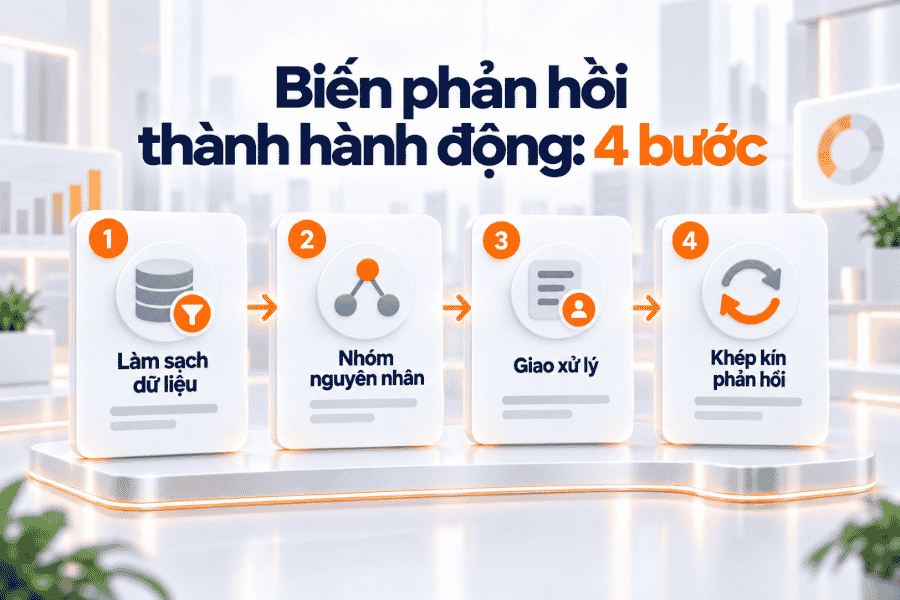 Biến phản hồi thành hành động: 4 bước