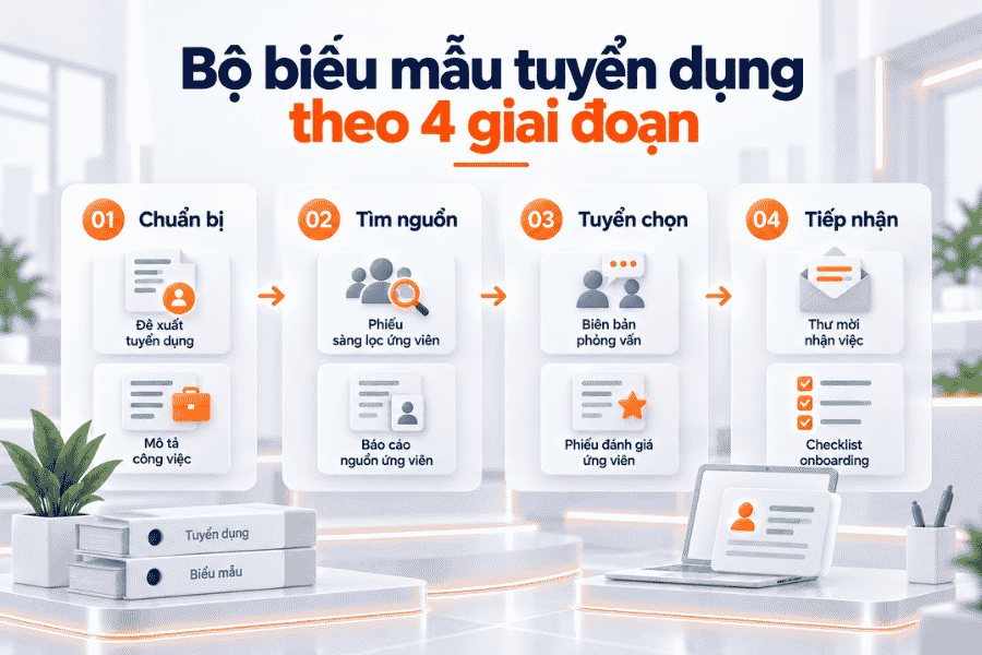 Bộ biểu mẫu tuyển dụng theo 4 giai đoạn