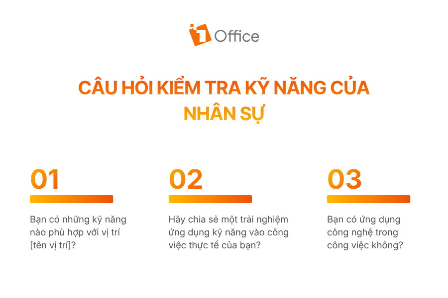 Câu hỏi kiểm tra kỹ năng của nhân sự