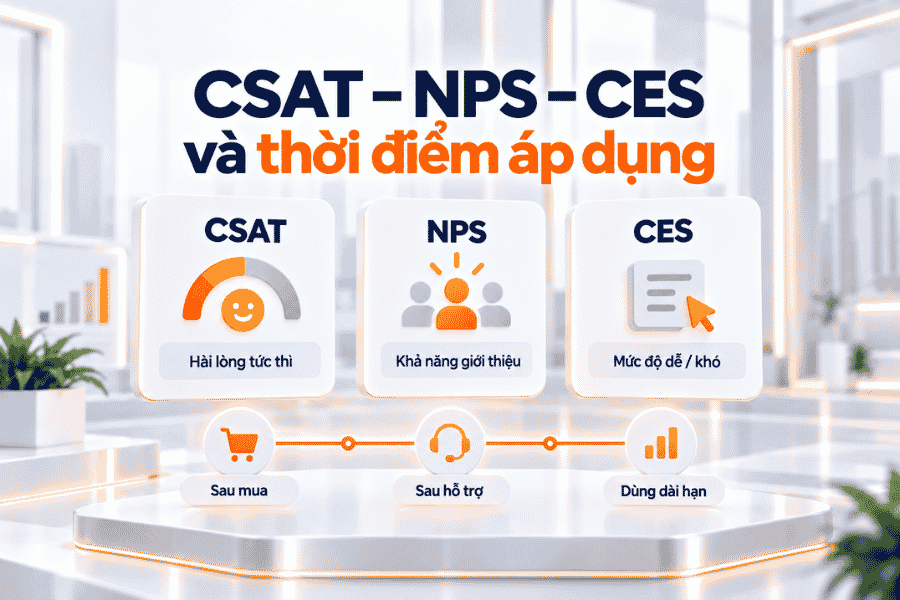 CSAT – NPS – CES và thời điểm áp dụng