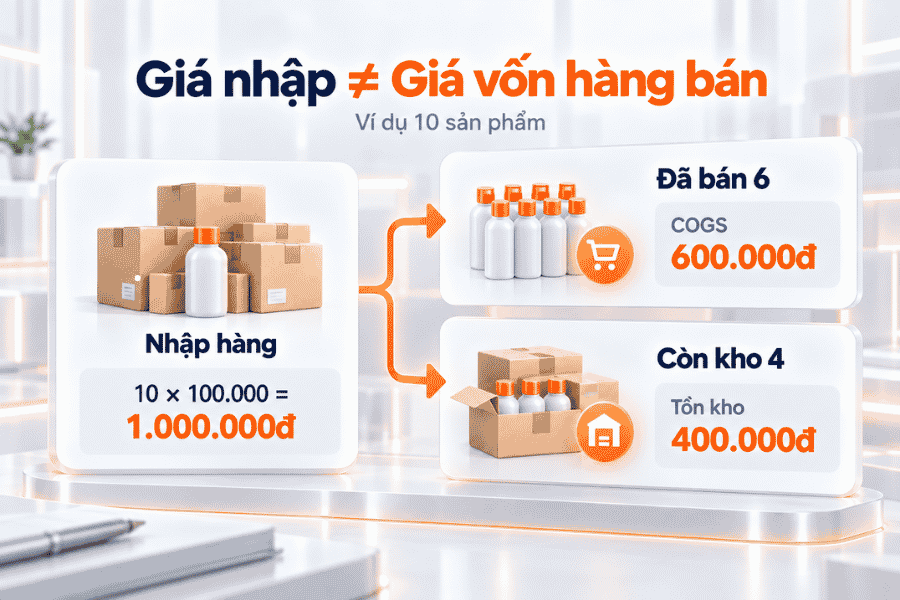 So sánh giá nhập và giá vốn hàng bán