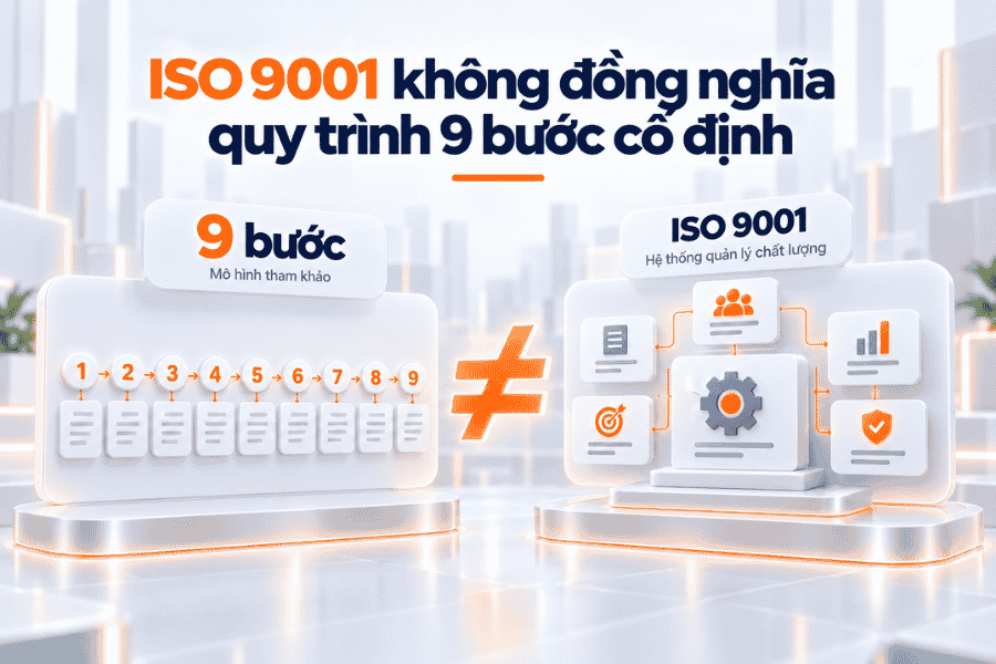 ISO 9001 không đồng nghĩa với quy trình 9 bước cố định