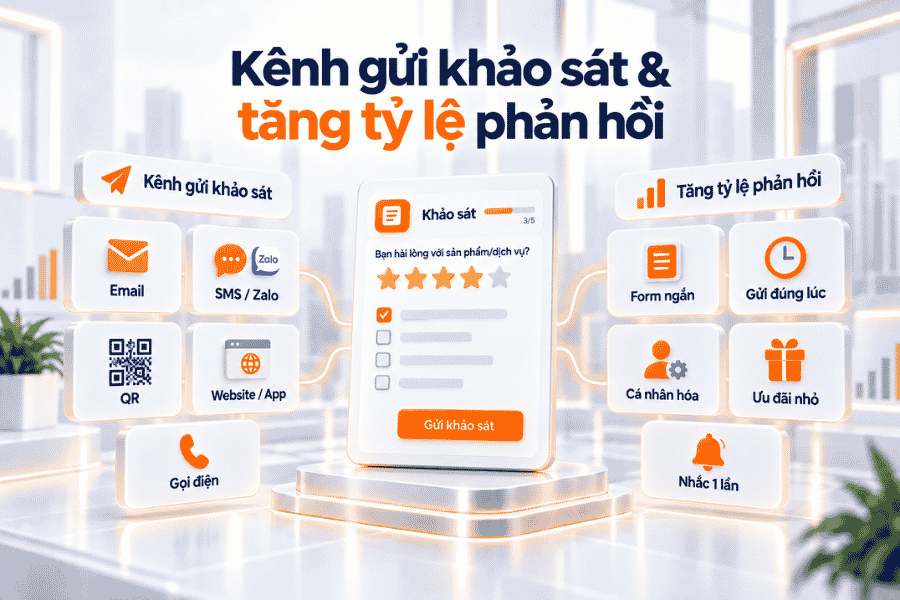 Kênh gửi khảo sát & tăng tỷ lệ phản hồi