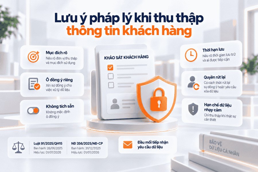 Lưu ý pháp lý khi thu thập thông tin khách hàng