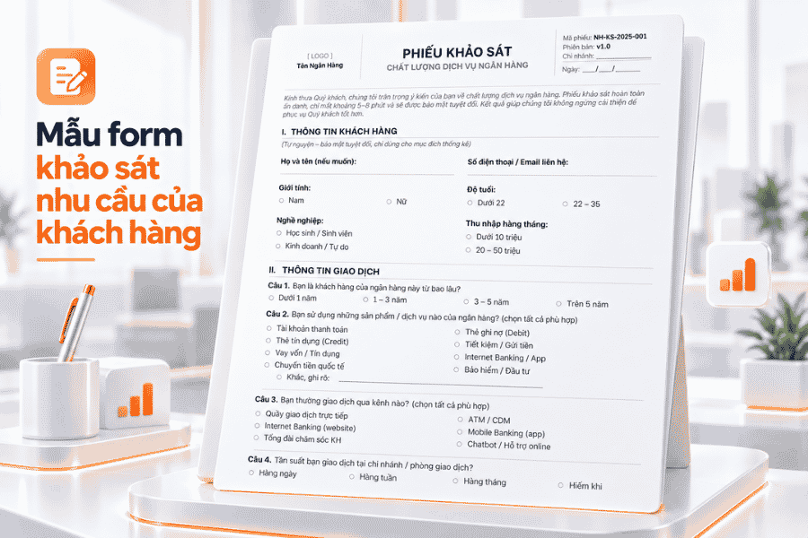 Mẫu form khảo sát nhu cầu của khách hàng