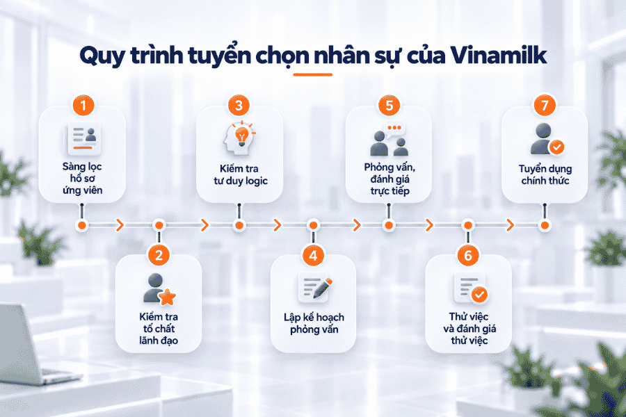 Sơ đồ tuyển dụng Vinamilk