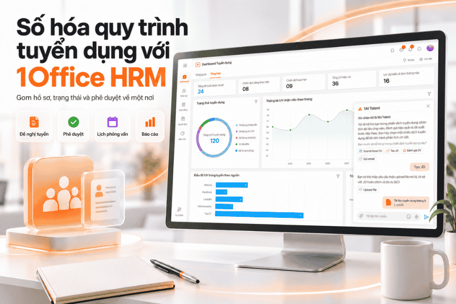 Số hóa quy trình tuyển dụng với 1Office HRM