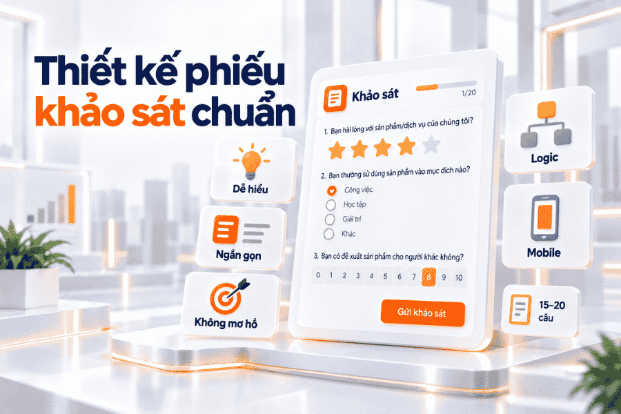 Thiết kế phiếu khảo sát chuẩn