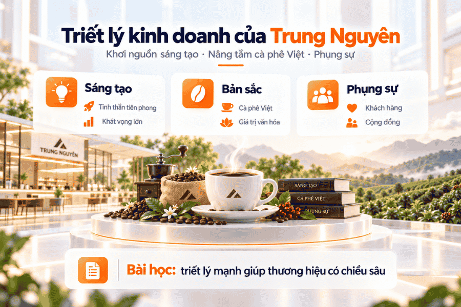Thể hiện tinh thần sáng tạo, bản sắc cà phê và định hướng phụng sự cộng đồng.