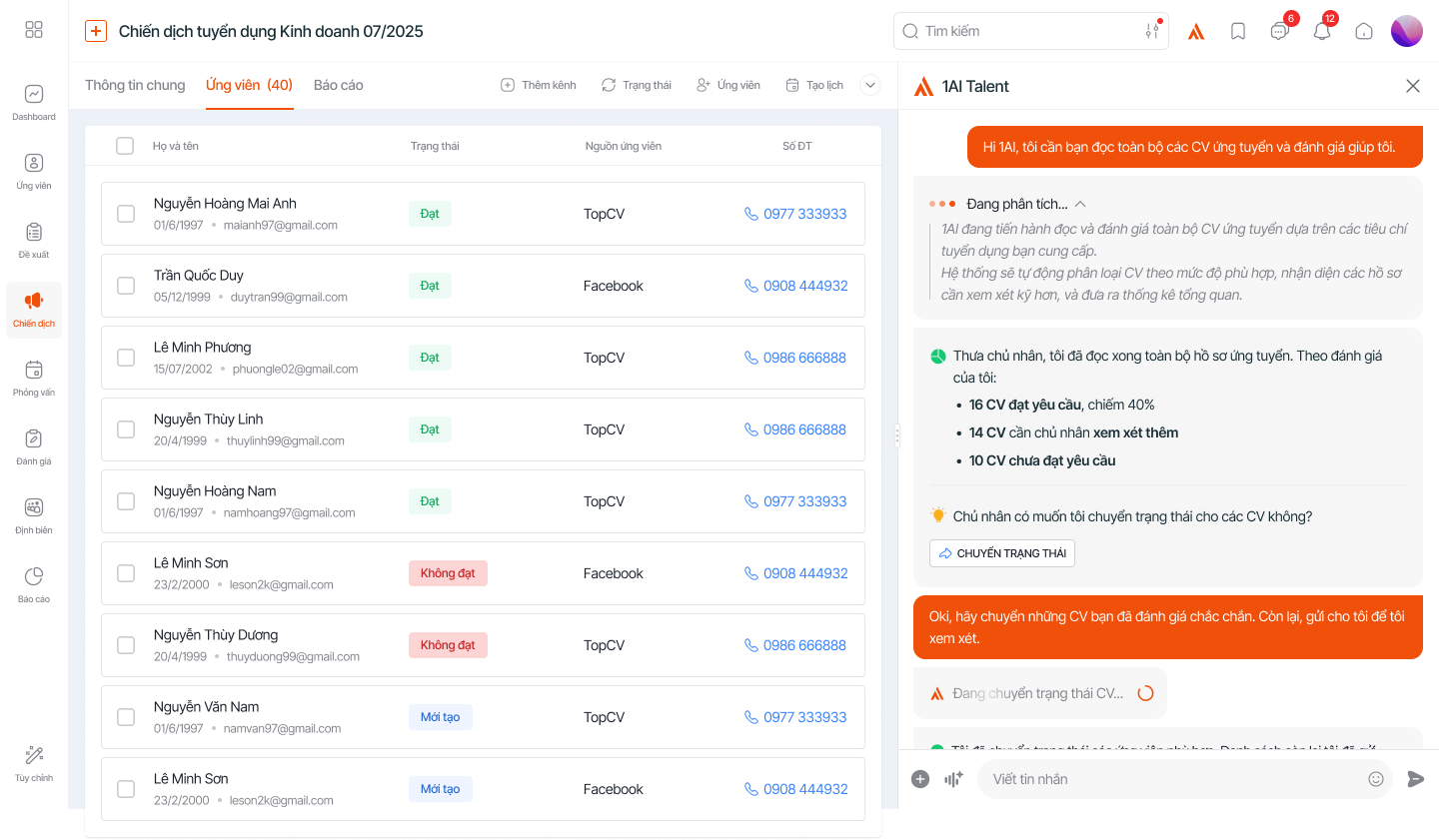 Dashboard 1AI Talent