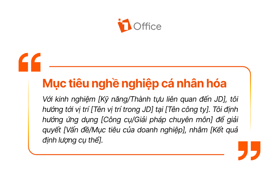 Công thức viết mục tiêu nghề nghiệp cá nhân hóa