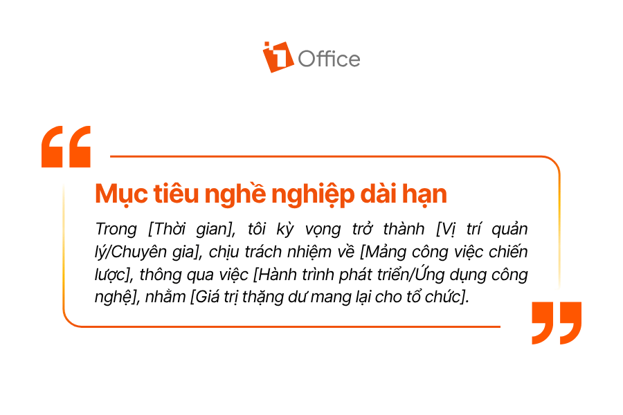Công thức viết mục tiêu nghề nghiệp dài hạn