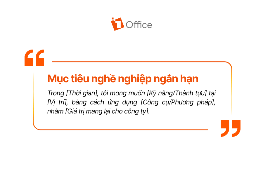 Công thức viết mục tiêu nghề nghiệp ngắn hạn