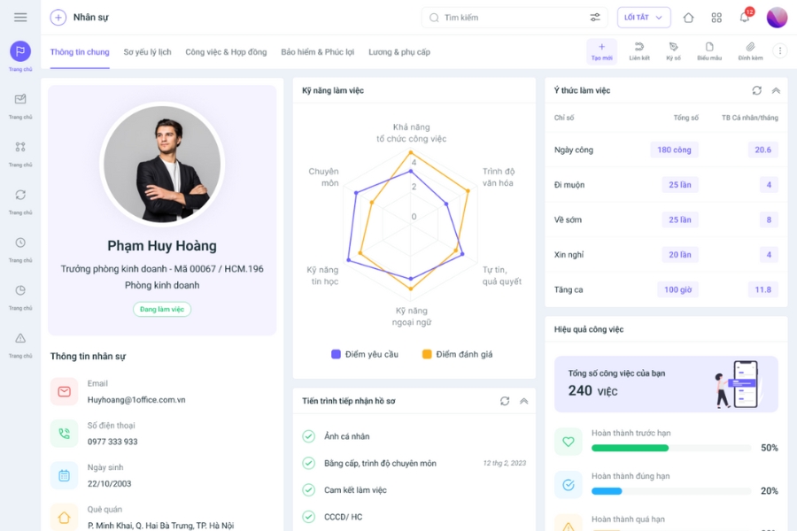 HR admin cần biết cách dùng các phần mềm nhân sự để quản lý hồ sơ, chấm công, tính lương và lập báo cáo