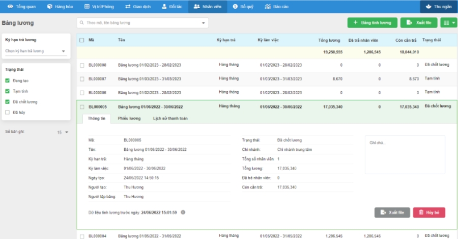 Phần mềm quản lý nhân sự KiotViet