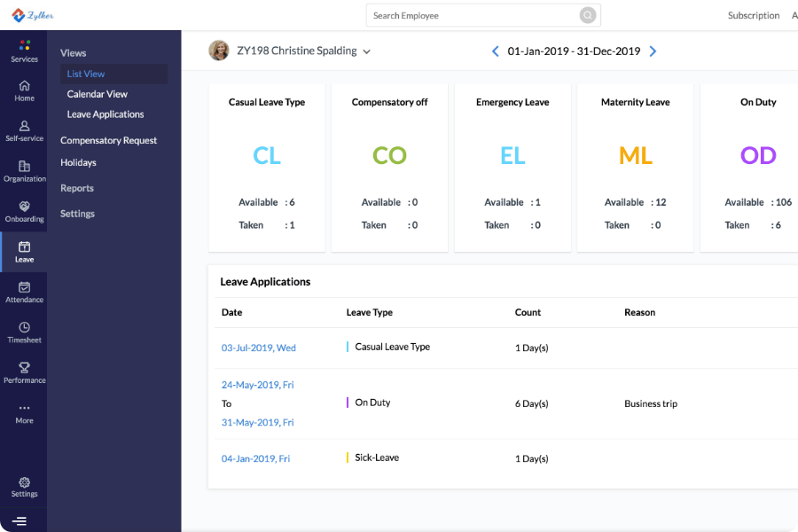 Phần mềm quản lý nguồn lực Zoho People