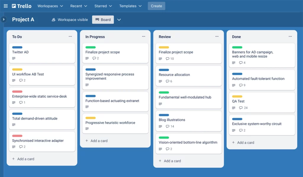 Phần mềm quản lý nhân viên Trello