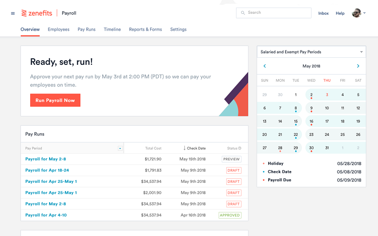 Phần mềm HRM Zenefits 