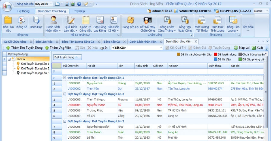 Phần mềm quản lý nguồn nhân lực HR-Manager 