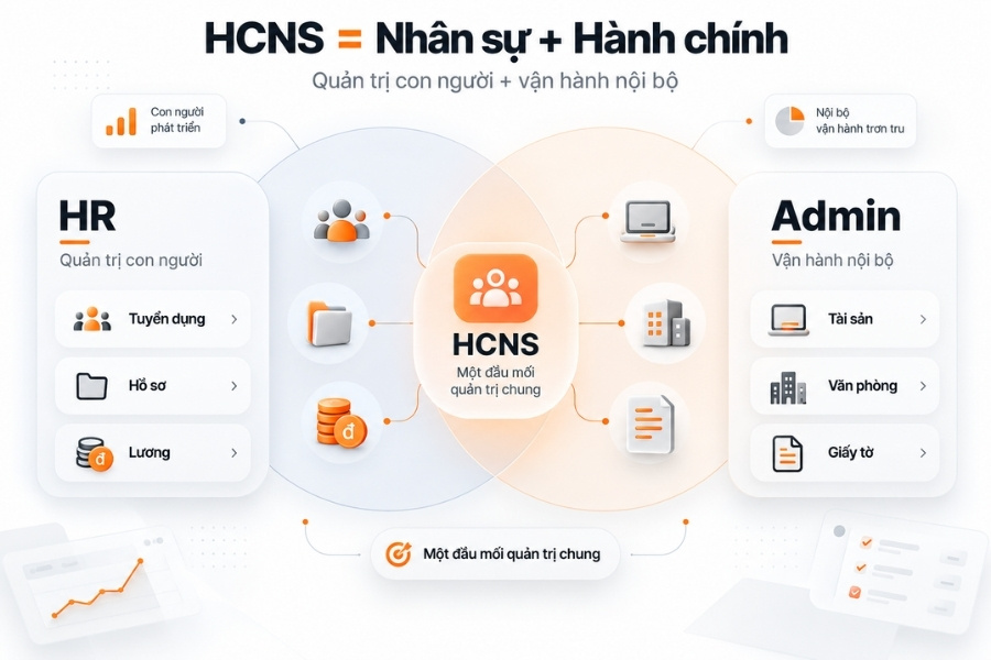 Tổng quan phạm vi công việc của phòng HCNS