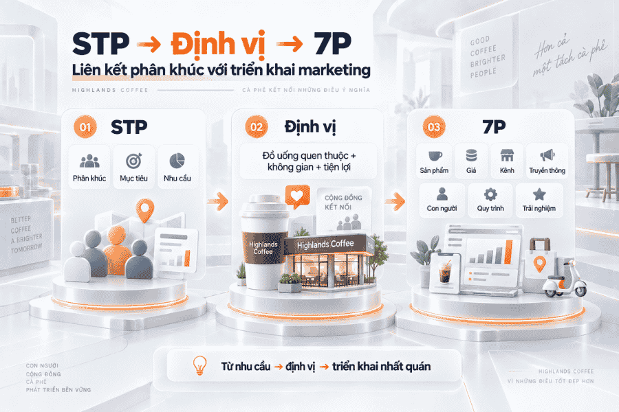 Sơ đồ STP → định vị → 7P
